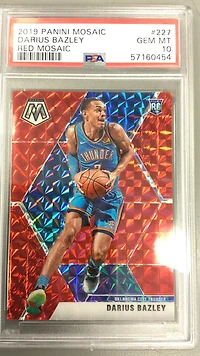 2019 Panini Mosaic 227 Darius Bazley Red Mosaic PSA 10