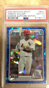 2020 Bowman Draft Chrome Sapphire Edition Bd57 Jordan Walker PSA 10