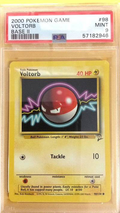 2000 Pokemon Game Base Ii 98 Voltorb PSA 9