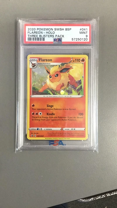 2020 Pokemon Swsh Black Star Promo 041 Flareon PSA 9