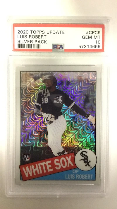 2020 Topps Update Silver Pack 1985 Chrome Promo Cpc9 Luis Robert PSA 10