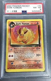 2000 Pokemon Rocket 35 Dark Flareon PSA 8