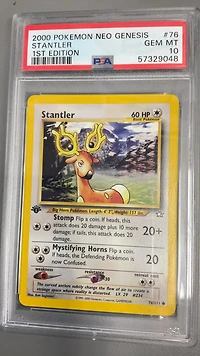 2000 Pokemon Neo Genesis 1st Edition 76 Stantler PSA