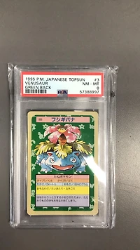 1997 Topsun 3 Venusaur Green Back PSA 8