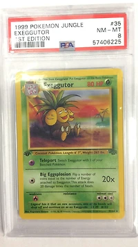 1999 Pokemon Jungle 35 Exeggutor 1st Edition PSA 8