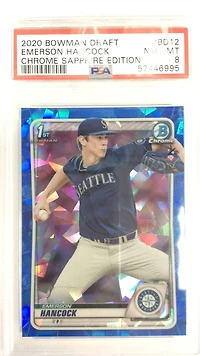 2020 Bowman Draft Chrome Sapphire Edition Bd12 Emerson Hancock PSA 8