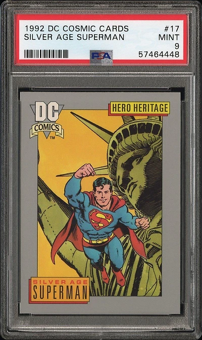 1992 Dc Cosmic Cards 17 Silver Age Superman PSA 9