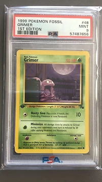 1999 Pokemon Fossil 48 Grimer PSA 9