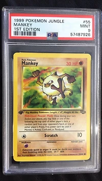 1999 Pokemon Jungle 55 Mankey PSA