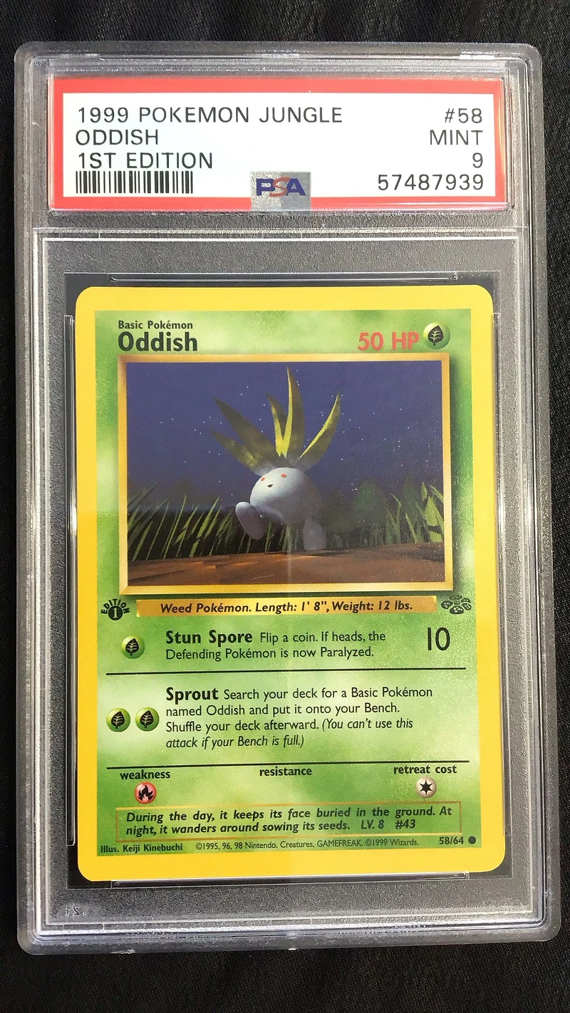 1999 Pokemon Jungle 58 Oddish PSA 9