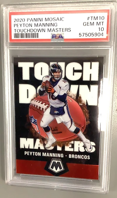 2020 Panini Mosaic Touchdown Masters Tm10 Peyton Manning PSA 10