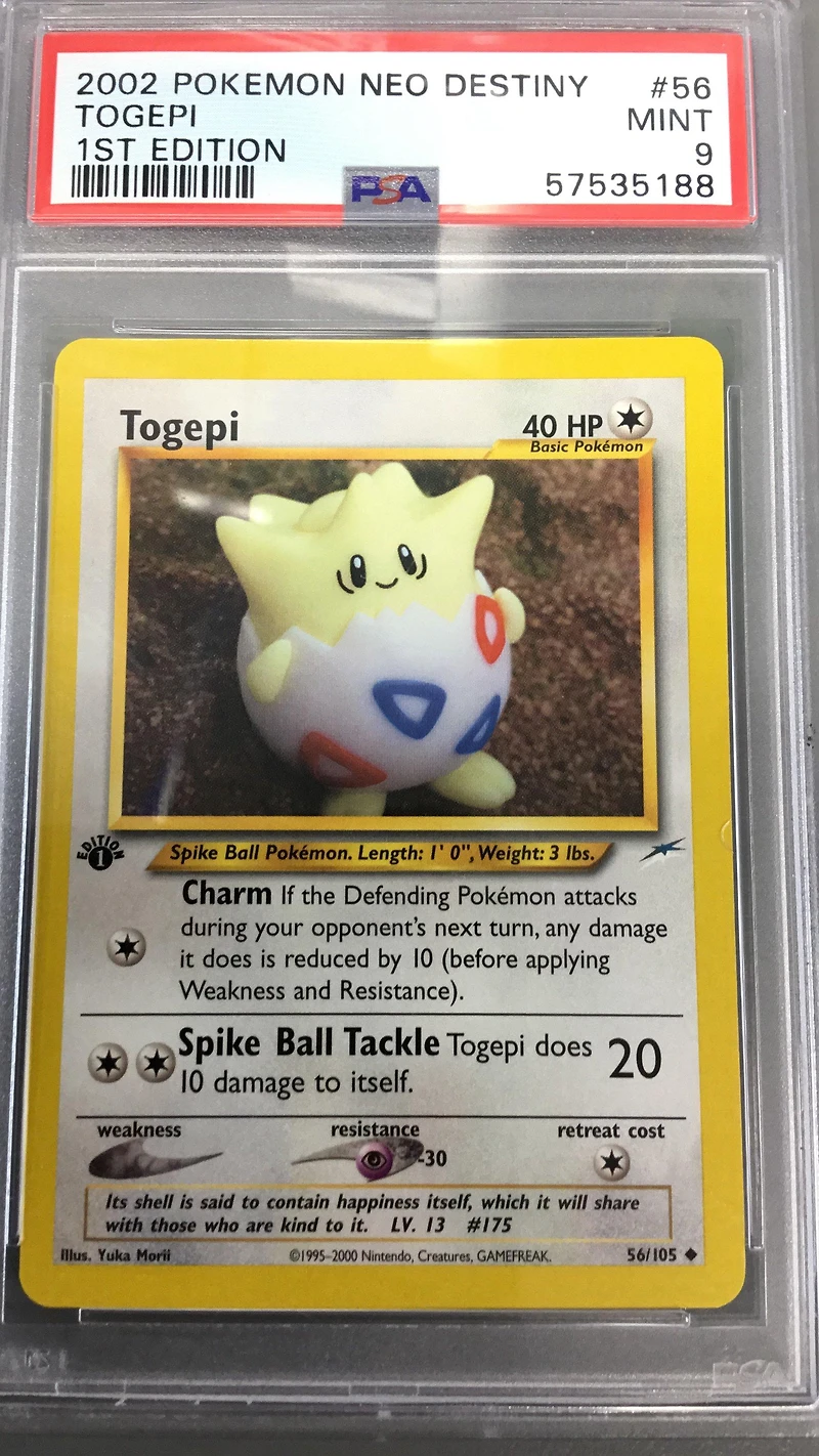 2002 Pokemon Neo Destiny 56 Togepi PSA 9