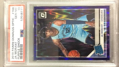 2019 Panini Donruss Optic 168 Ja Morant Purple Shock PSA 10