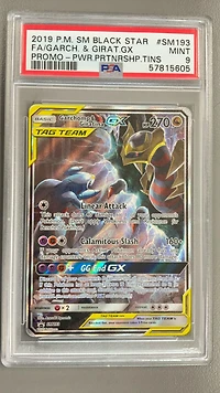 2019 Pokemon Sm Black Star Promo Sm193 Full Art/garchomp & Giratina Gx Power Partnership Tins PSA