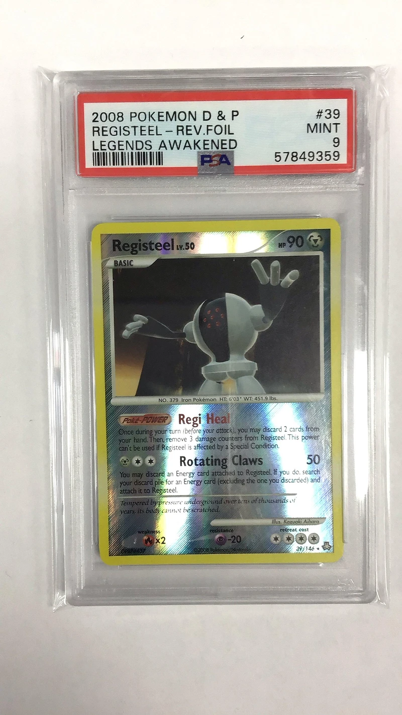 2008 Pokemon Diamond & Pearl Legends Awakened 39 Registeel-reverse Foil PSA 9