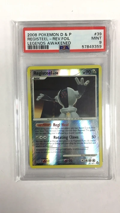 2008 Pokemon Diamond & Pearl Legends Awakened 39 Registeel-reverse Foil PSA 9
