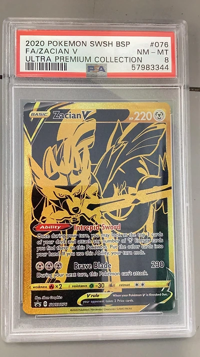 2020 Pokemon Swsh Black Star Promo 076 Fa/zacian V PSA