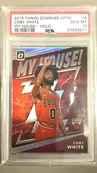 2019 Panini Donruss Optic My House! 9 Coby White Holo PSA 10