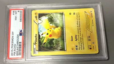 2015 Pokemon Xy Breakthrough 48 Pikachu PSA 8