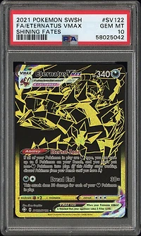 2021 Pokemon Sword & Shield Shining Fates Sv122 Full Art/eternatus Vmax PSA