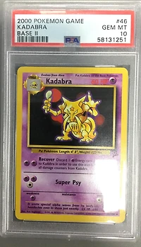 2000 Pokemon Game Base Ii 46 Kadabra PSA