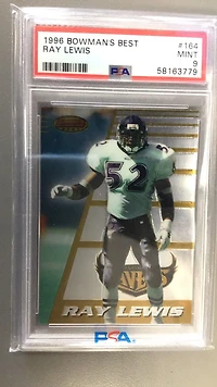 1996 Bowman's Best 164 Ray Lewis PSA 9