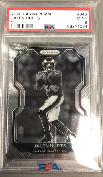 2020 Panini Prizm 343 Jalen Hurts Variation PSA 9