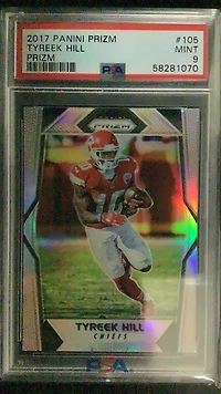 2017 Panini Prizm 105 Tyreek Hill PSA 9
