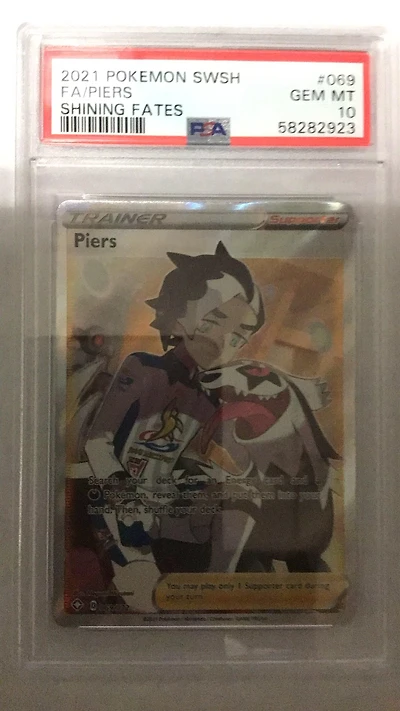 2021 Pokemon Sword & Shield Shining Fates 069 Full Art/piers PSA