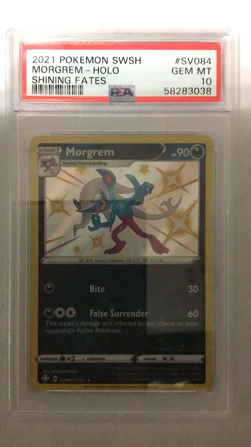 2021 Pokemon Sword & Shield Shining Fates Sv084 Morgrem-holo PSA