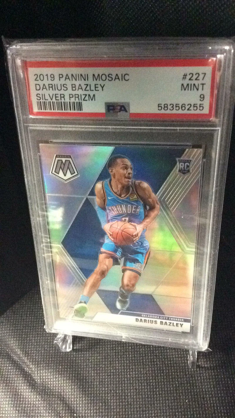 2019 Panini Mosaic 227 Darius Bazley Silver Prizm PSA 9