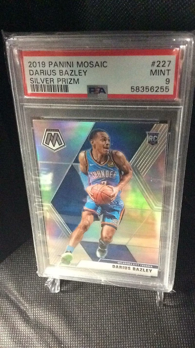 2019 Panini Mosaic 227 Darius Bazley Silver Prizm PSA 9