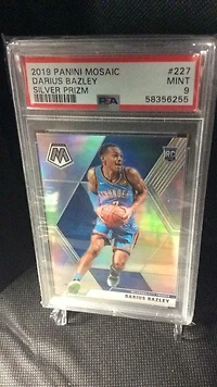 2019 Panini Mosaic 227 Darius Bazley Silver Prizm PSA 9