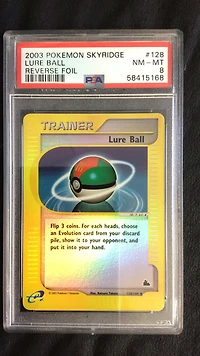 2003 Pokemon Skyridge 128 Lure Ball-reverse Foil PSA 8