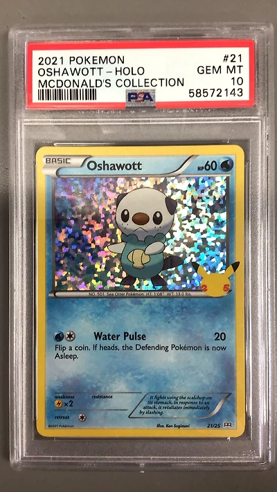 2021 Pokemon Mcdonald's Collection 21 Oshawott-holo PSA