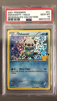 2021 Pokemon Mcdonald's Collection 21 Oshawott-holo PSA
