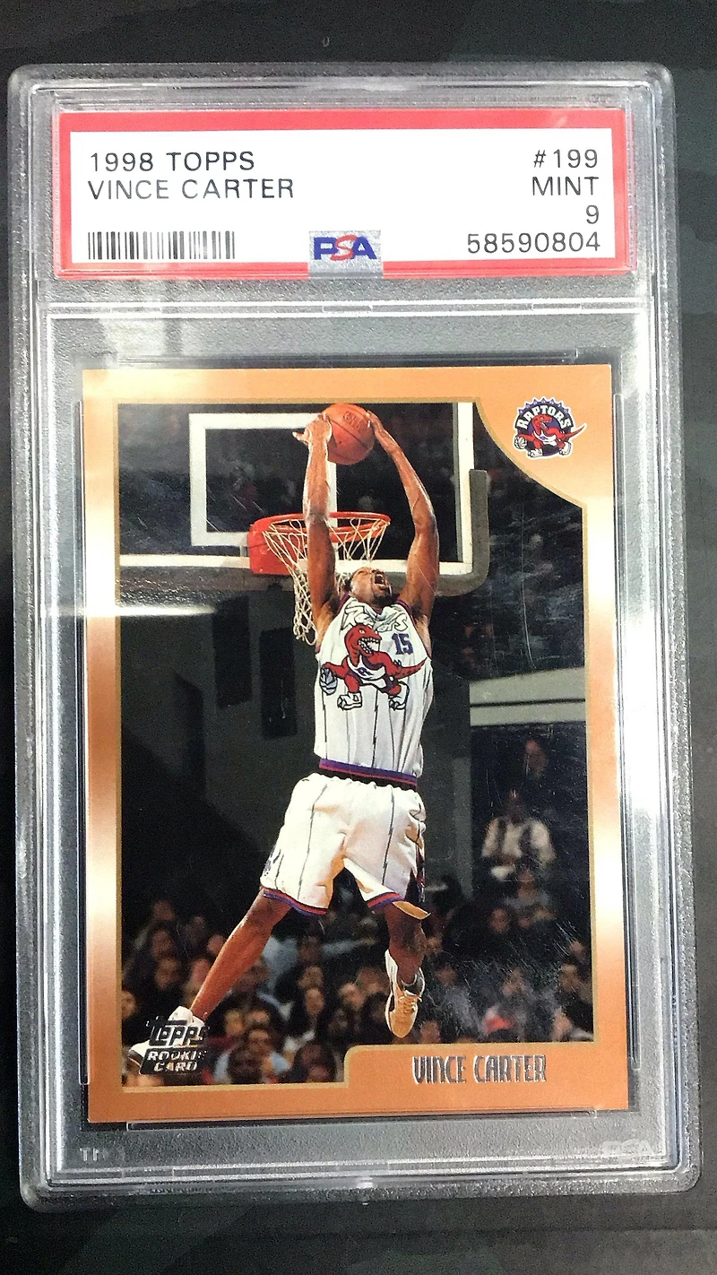 1998 Topps 199 Vince Carter PSA 9