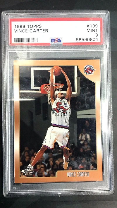 1998 Topps 199 Vince Carter PSA 9