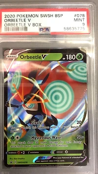2020 Pokemon Swsh Black Star Promo 078 Orbeetle V Orbeetle V Box PSA 9