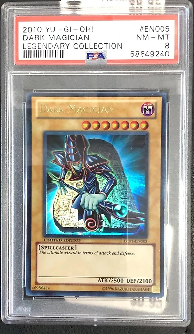 2010 Yu-gi-oh! Legendary Collection En005 Dark Magician PSA 8