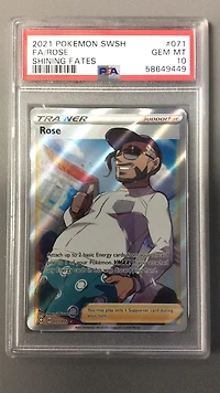 2021 Pokemon Sword & Shield Shining Fates 071 Full Art/rose PSA