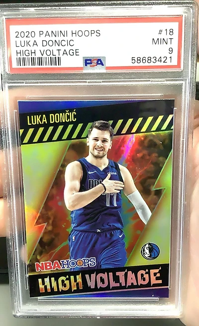 2020 Panini Hoops High Voltage 18 Luka Doncic PSA 9