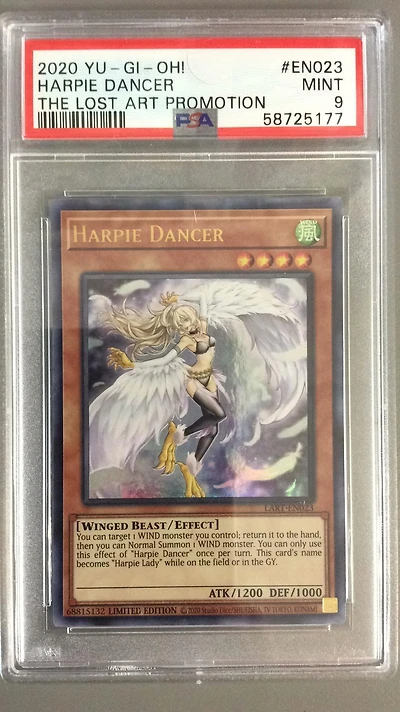 2020 Yu-gi-oh! The Lost Art Promotion En023 Harpie Dancer PSA 9