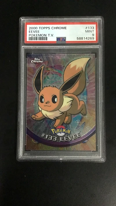2000 Topps Chrome Pokemon T.v. 133 Eevee PSA 9