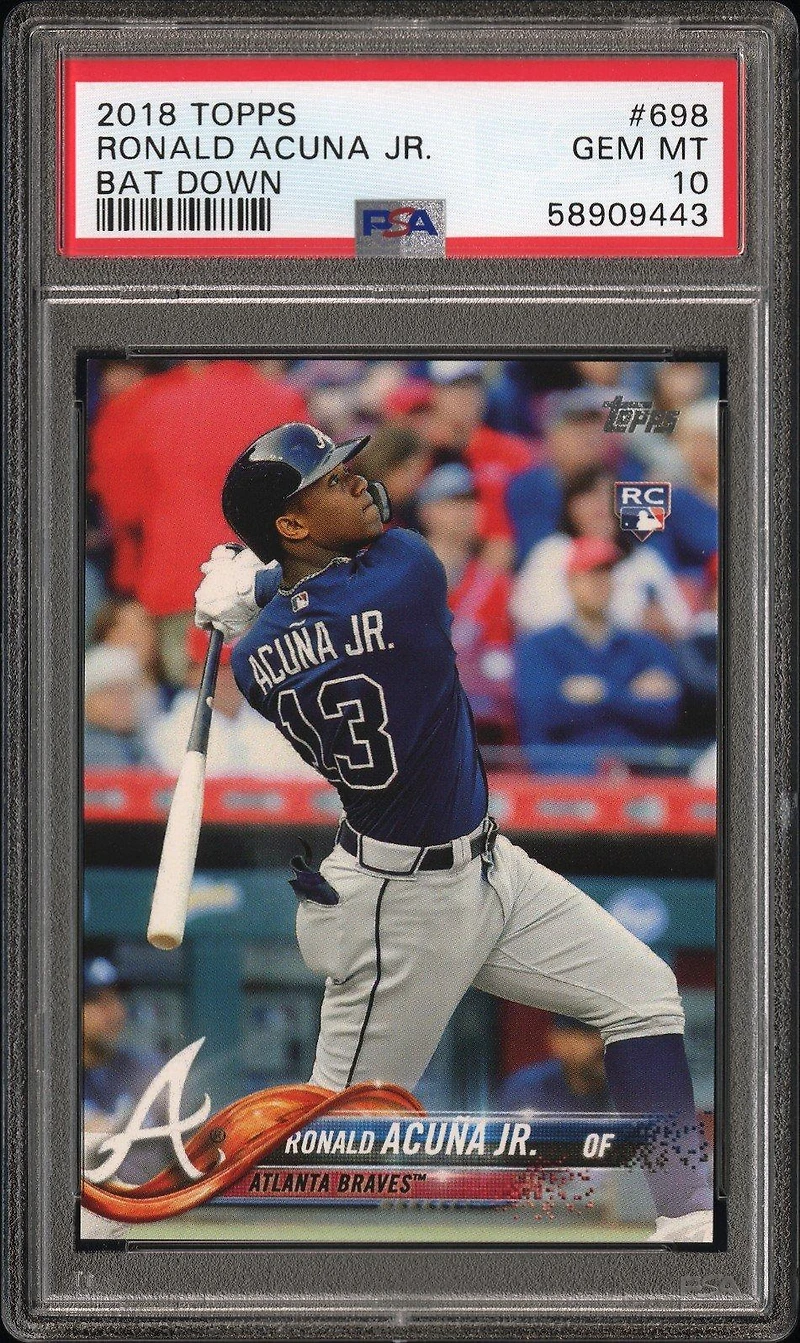 2018 Topps 698 Ronald Acuna Jr. Bat Down PSA 10