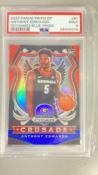 2020 Panini Prizm Draft Picks 81 Anthony Edwards PSA 9