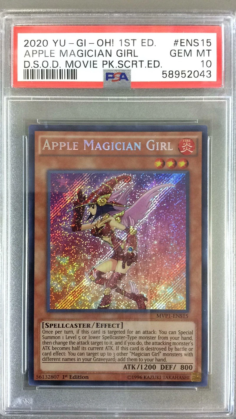 2020 Yu-gi-oh! The Dark Side Of Dimensions Movie Pack Secret Edition Ens15 Apple Magician Girl 1st Edition PSA 10