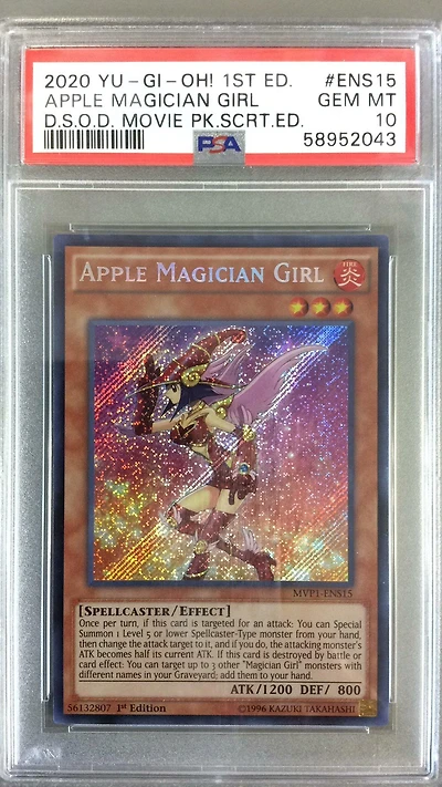 2020 Yu-gi-oh! The Dark Side Of Dimensions Movie Pack Secret Edition Ens15 Apple Magician Girl 1st Edition PSA 10