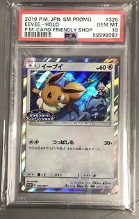 2019 Pokemon Japanese Sm Promo 326 Eevee-holo Pokemon Card Friendly Shop PSA 10