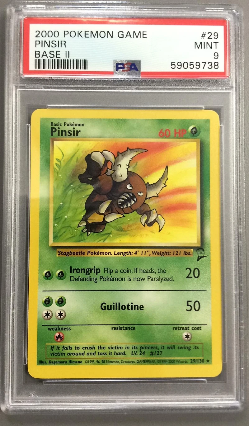 2000 Pokemon Game Base Ii 29 Pinsir PSA 9